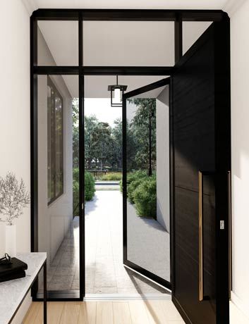 Hinged door